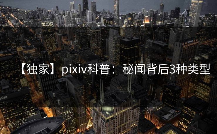 【独家】pixiv科普：秘闻背后3种类型